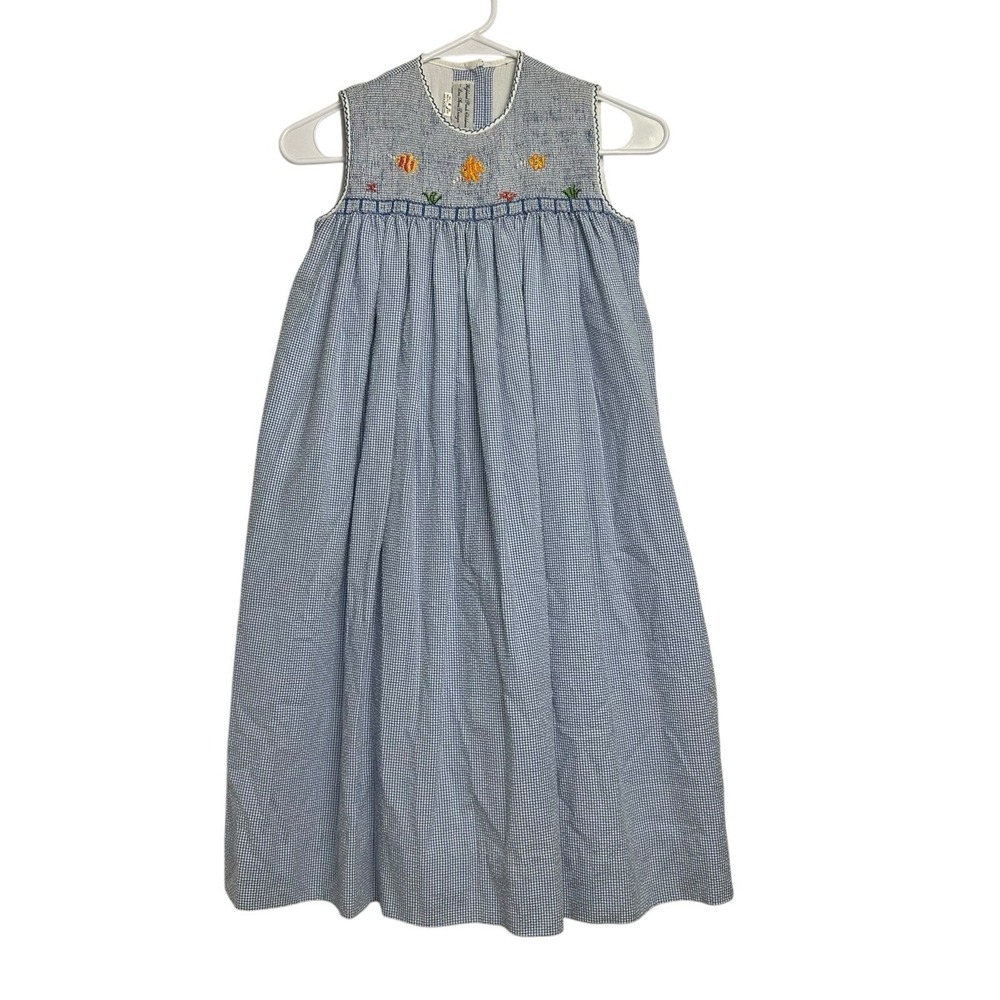 Highland Porch Children Lisa Anne Design Smocked Fish Dress Size 6
